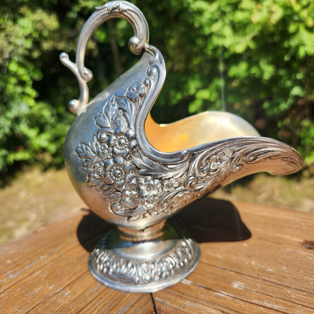 Vintage Leonard Silver Plated Sugar Scuttle